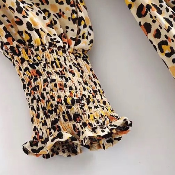 LAST ONE Leopard Print Chic Ruffle Dress - Picture 12 of 16